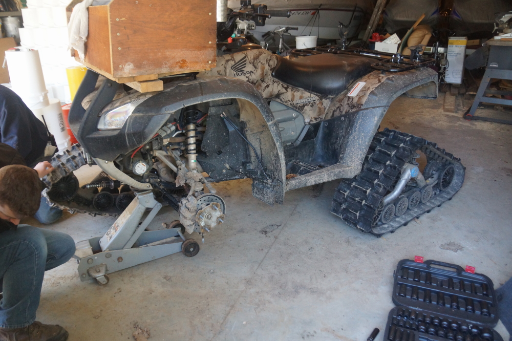 The replacing of the ATV's feet with wheels is the surest sign that Winter is over.