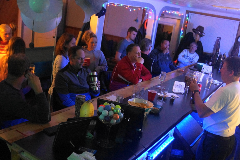 The Bar Night that celebrated the end of Maple Syrup season was festive and well populated with just a hint of fatigue.