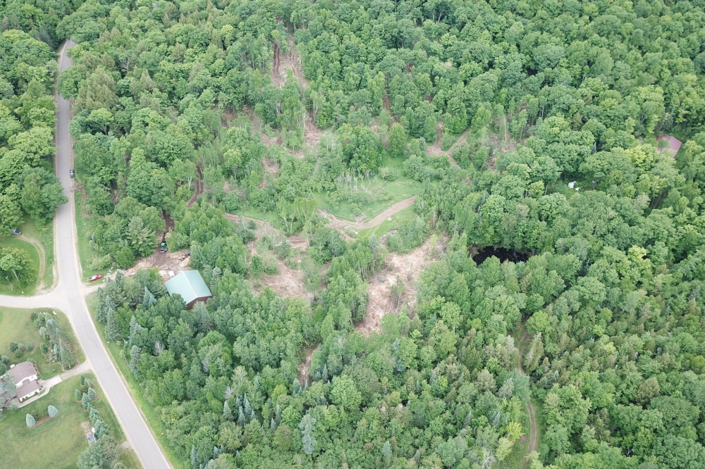 The cutting part of the logging operation on the North end of the lake ended. Truckloads of tree will continue to be collected, loaded, and shipped out for several more days if not weeks.
