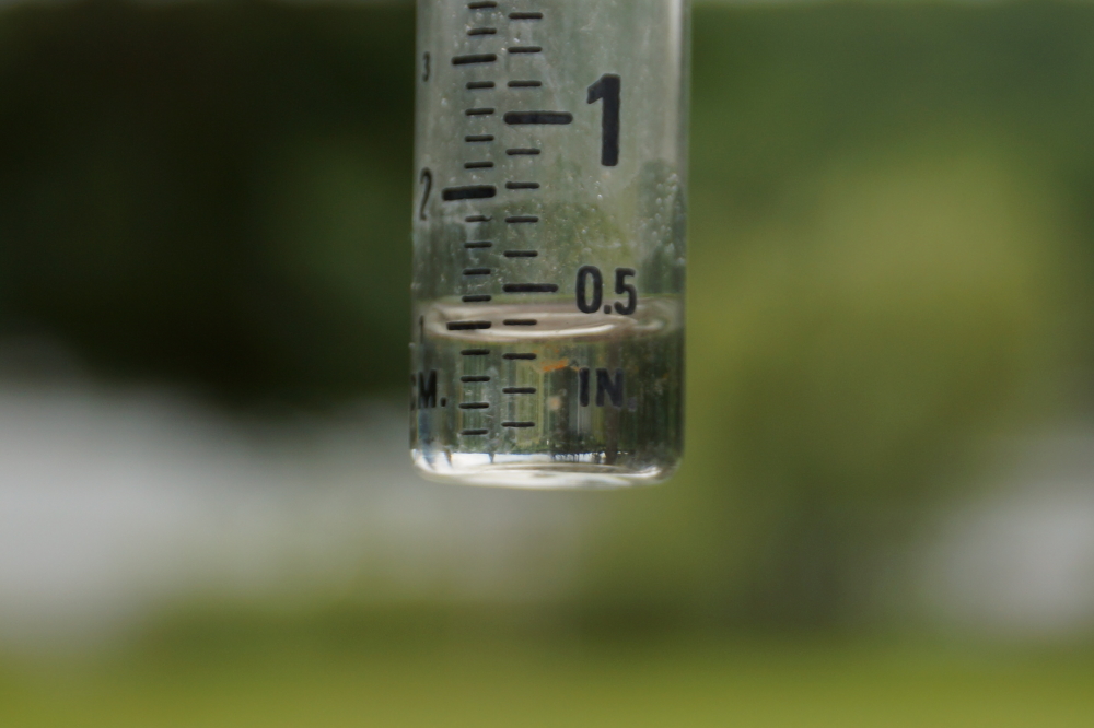 The rain (and lightning (mostly lightning)) canceled the Wednesday ski show. The storm total was just under a half an inch. The lake level is not going up. Unless we get hit with a really big one by August 1st, the lake will be down by almost 3 inches for July.