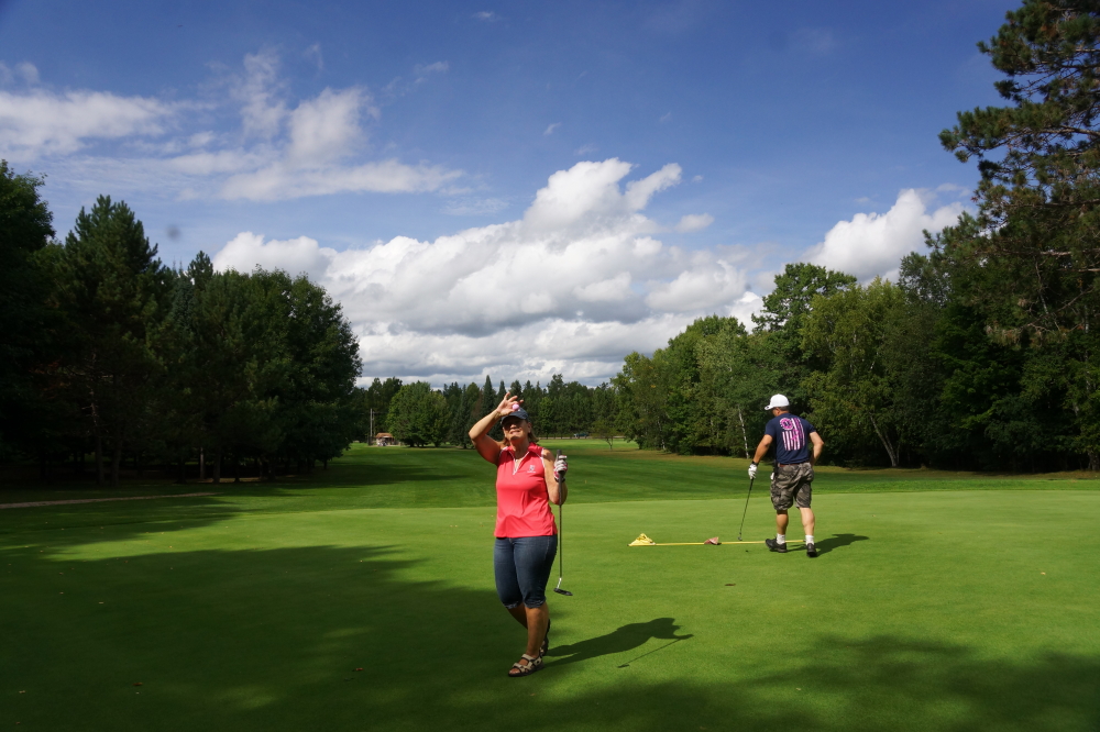The Knott Lane Open was held on Saturday at the Nicolet Country Club. Forty Golfers in 10 foursomes played for 9 plastic trophies, 1 cool one, and some golf balls. Our team golfed better than ever coming in at a 5 under par 30, but it was not good enough. One of the last teams eagled 9 to finish at 6 under. The after party at the bar was a full and ruckus affair that spilled out onto the deck and deep into the night.