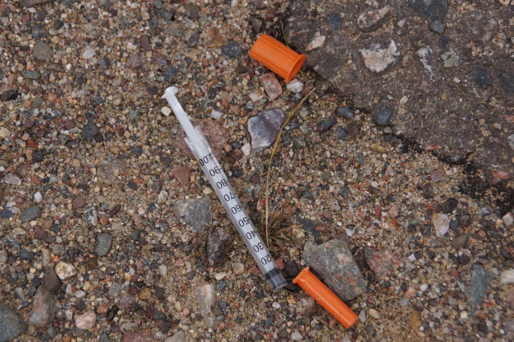 While strolling down Potawatomi Trail we came across some Fall colors that were unexpected and extremely unwelcome. We carefully disposed of it and hope to never see this type of litter near our lake again.