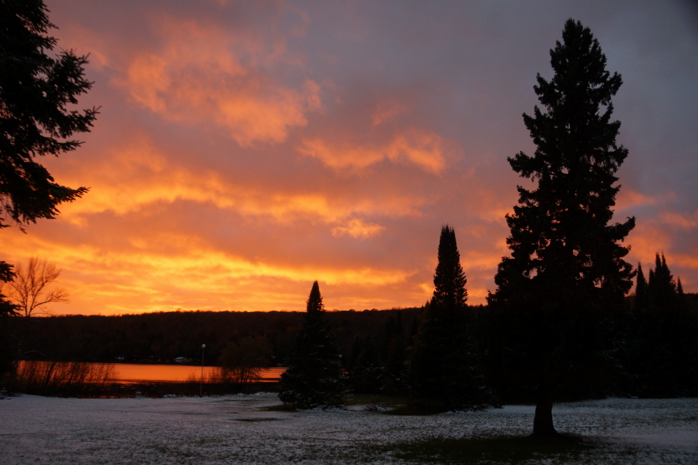 A clearer sky made for some great sunsets and downright cold nights.