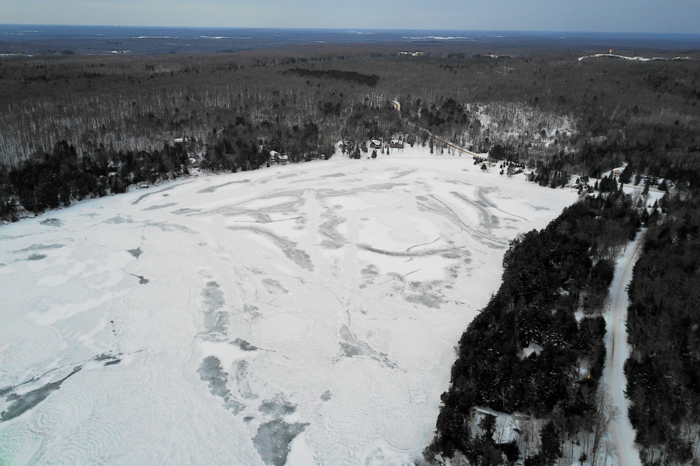 In stark contrast to the Southwest side of the lake, the North end could not boast any liquid water since the start of December.