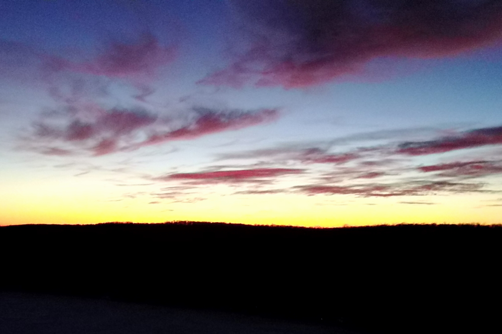 The clearer sky made for much better sunsets, too.