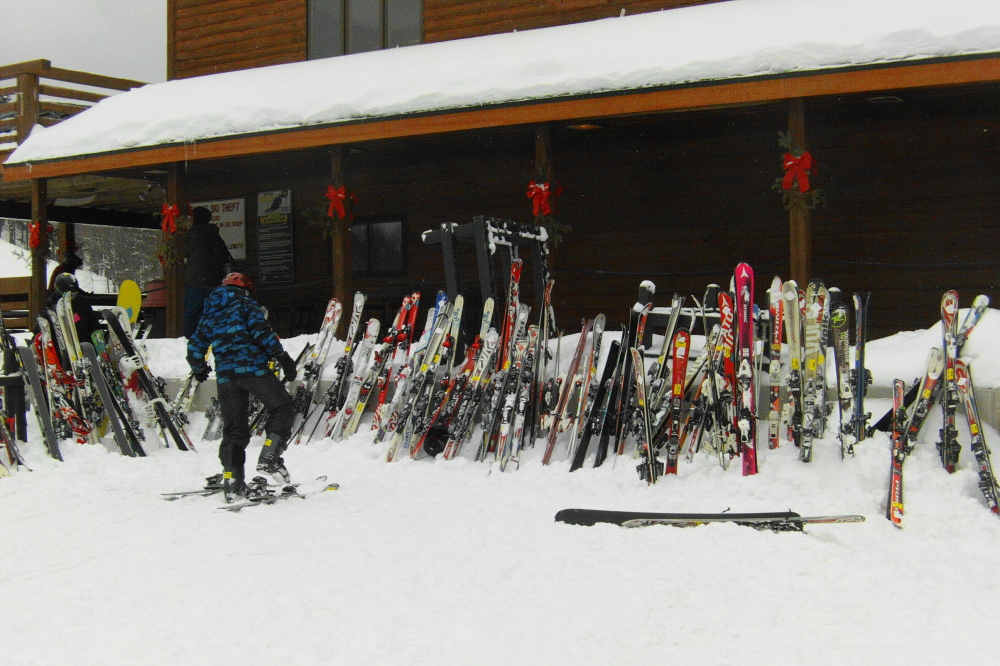 To our surprise and horror, over 300 sixth graders descended upon the hill. Tow lines grew longer and the snow got chunked up. Still, it was a great time.