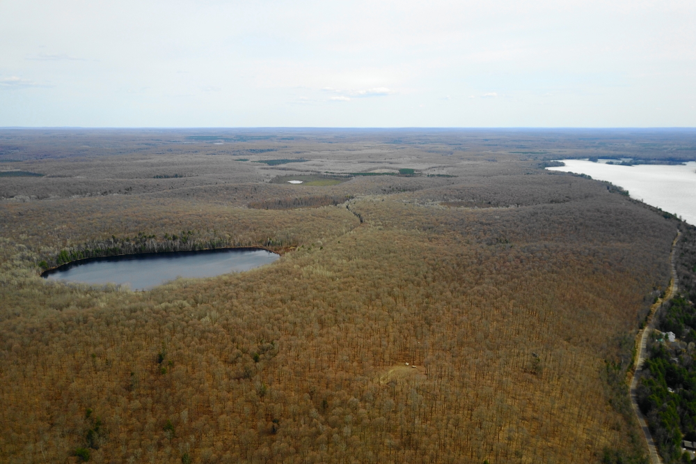 The ice on other lakes around the area is either breaking up or, like on Devils Lake just to the East, gone.