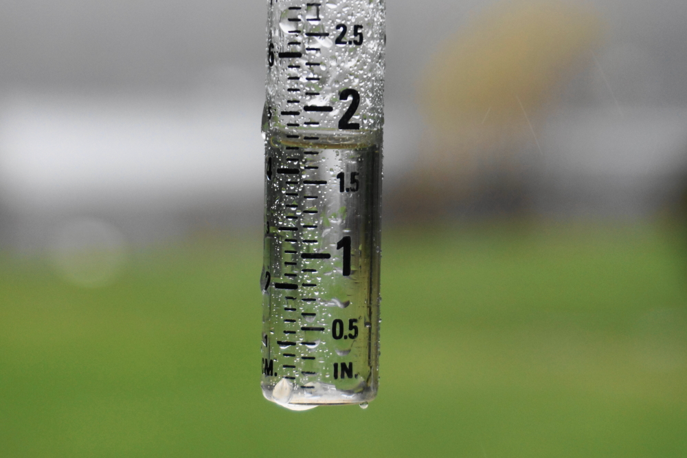 There was rain last week. With the watershed saturated with snow melt and previous rain, the lake continues to rise to record levels.