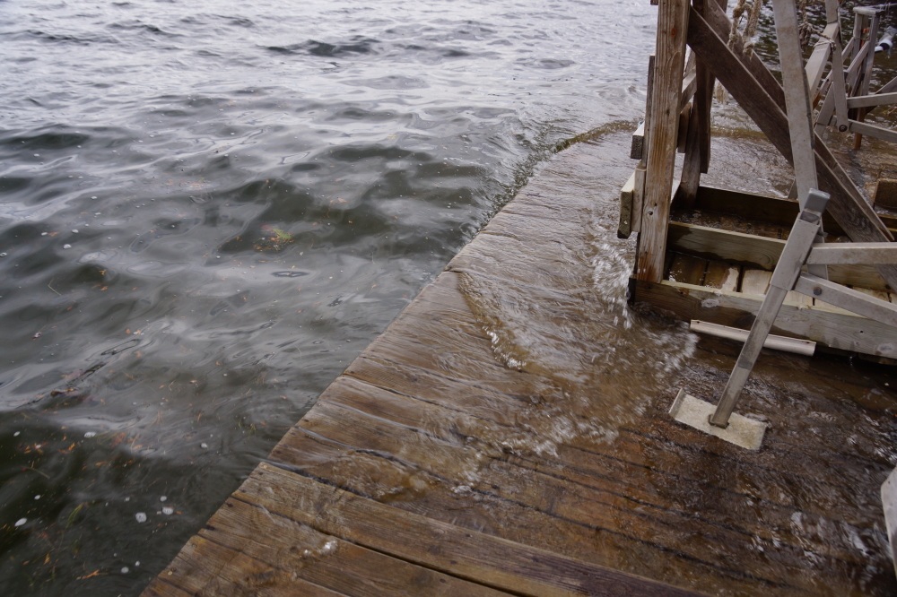 Six years ago some docks were six feet above the waterline. Last week, not so much.