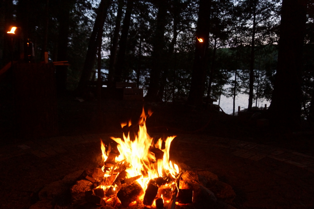 Campfires dotted the shoreline during the weekend. The air was warm during much of the day, but when the sun went down, a deep chill romped through the northwoods.