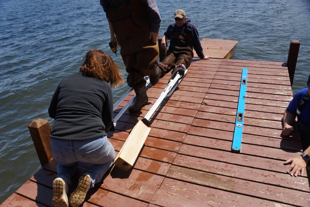 The high lake level made for some interesting challenges. The cold, rough water didn't help.