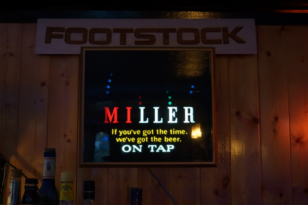 A new sign on loan from the Walerko wing of the Louvre was added to the bar in time for its unveiling on Friday's bar night.
