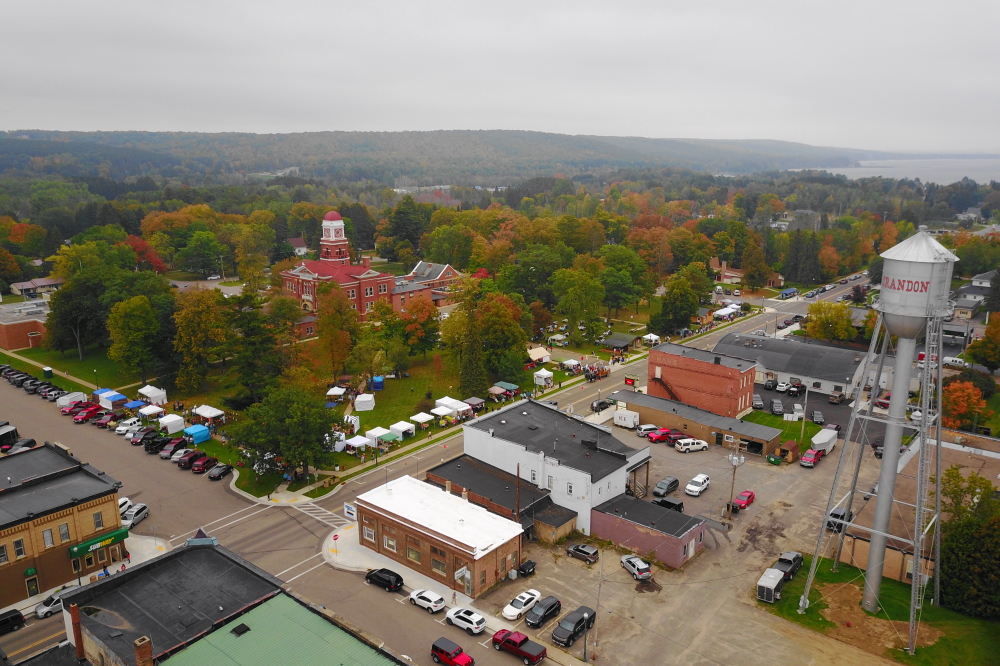 With the weekend came a few clouds, a little drizzle, and Art in the Square in Crandon.