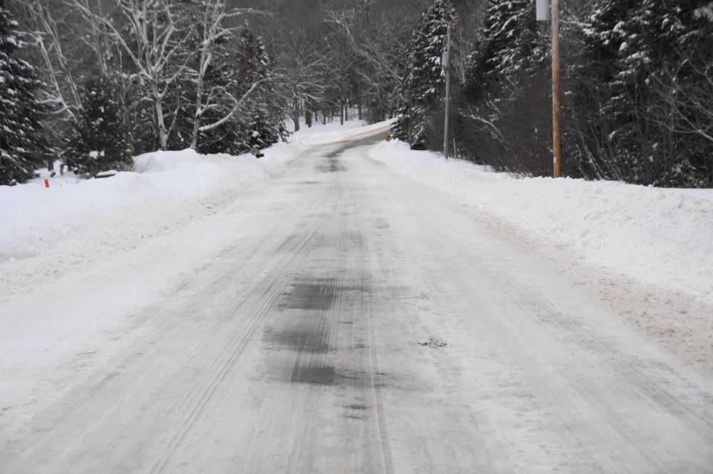 It'll take a few sunny, above freezing days to get down to the traction-y pavement. Until then, yeach.