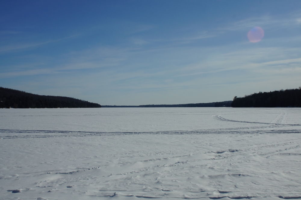 The roads (with the exception of Knott Lane) are clear.  The sound of dripping, running water fills the northwoods. The bottle rocket forts have fallen. It sure feels like Spring. A casual glance at the calendar makes it clear that this feeling will not last.  Fake Spring should not be held on to, only enjoyed while it's here. To take some sting out of Winter's return, we'll get this year's ice-out contest up sometime this week. <br><br><br>-Nemo enjoys a good fake Spring.