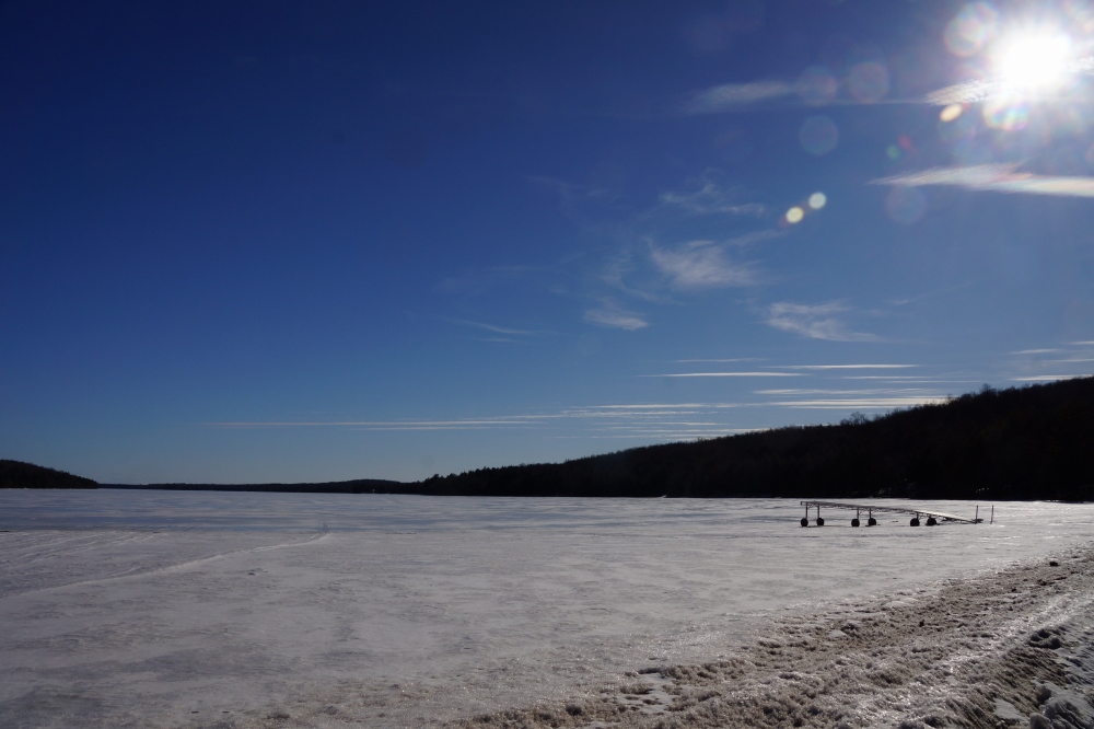 With 19+ inches of ice covering the lake, it's becoming less likely that we'll enjoy a March ice-out. It's still possible, but we'll need a steep slide back to warm with some wind and rain added to the mix. The forecast for next week has some warm and some cold. And some snow and some rain. Last week's rain came while the men were out in the field collecting sap. On that day, many were wet long after the sun when down.<br><br>-Nemo prefers his trails packed and his taps beard free.
