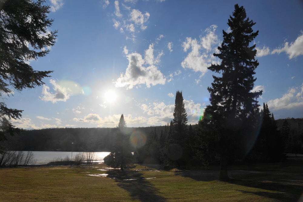 Going into the weekend,  yard puddles were shrinking, lawns were greening up, and sunsets were warm and inviting.