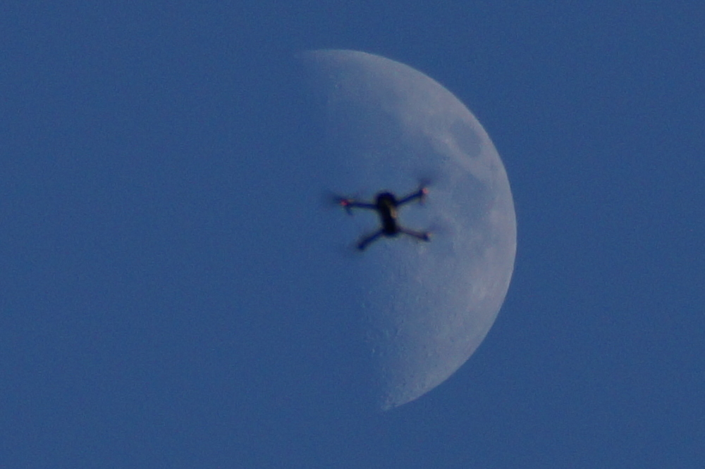 It was blustery last week, but a few times the wind slowed enough to safely bore tiny holes in the sky.