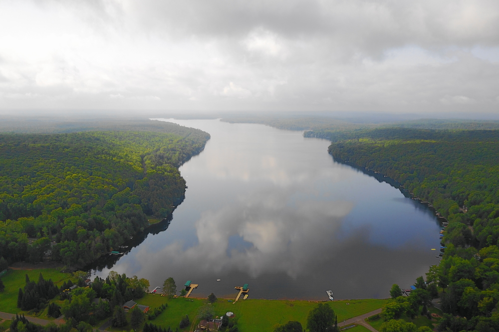 Near mid-week, the lake stayed flat, but some clouds started to move in.