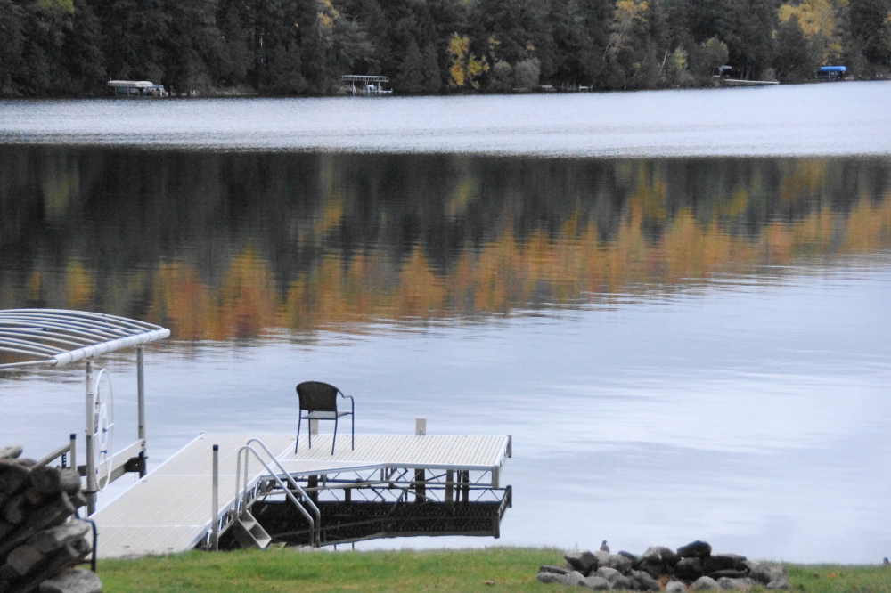 On the  cold, flat water of last week, we spotted a few fishermen but no skiers.