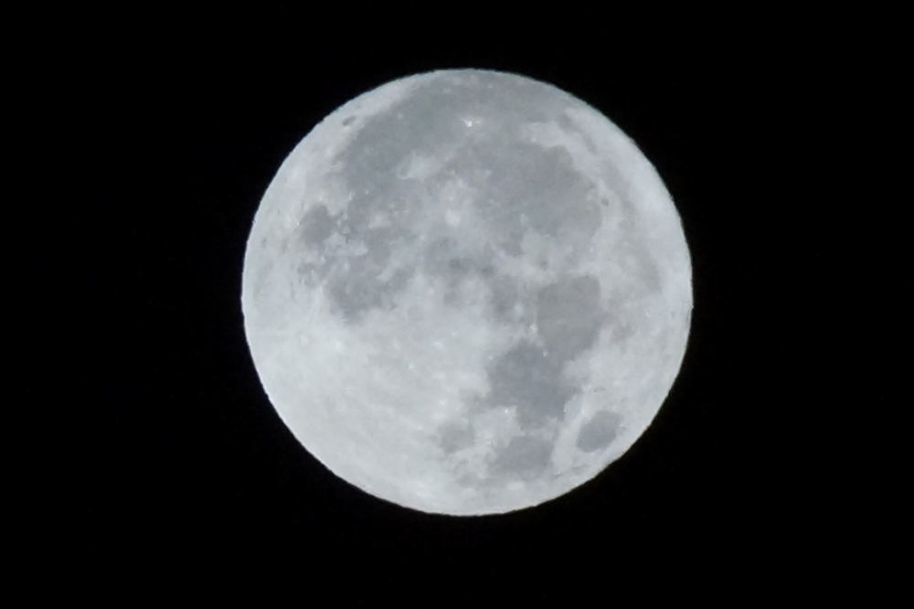 October ended with a big, bright, blue moon.