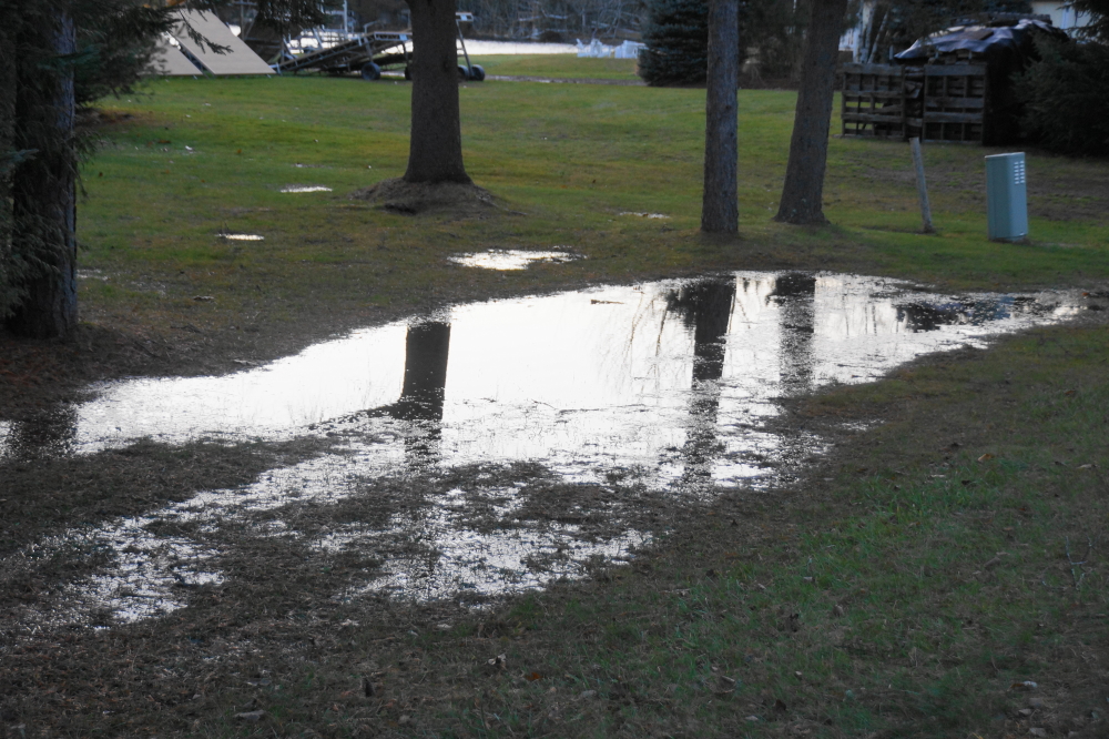 And the lawn puddles are back.