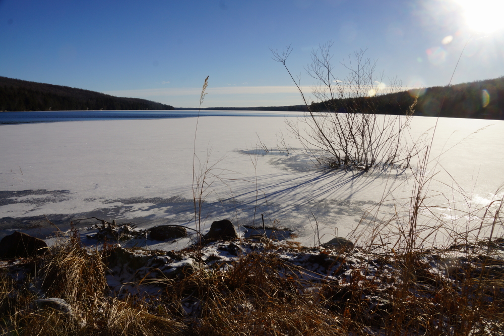 As the sun set on Monday, the temperature dropped and the ice started to grow.