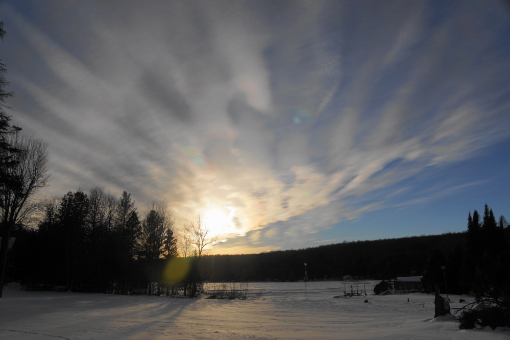 As the evening clouds gave way to clear, sunsets have been great along and the certainty of a -9°F, -12°F, or -13°F morning.