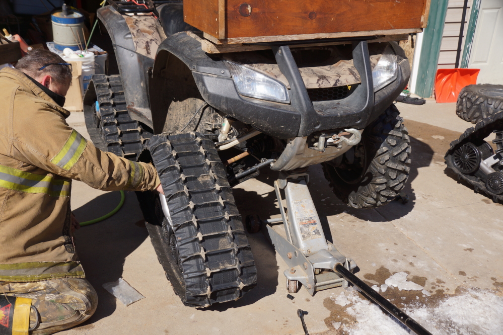 As the ice kind of melted in Spring, feet were joined to the primary sapping ATV.