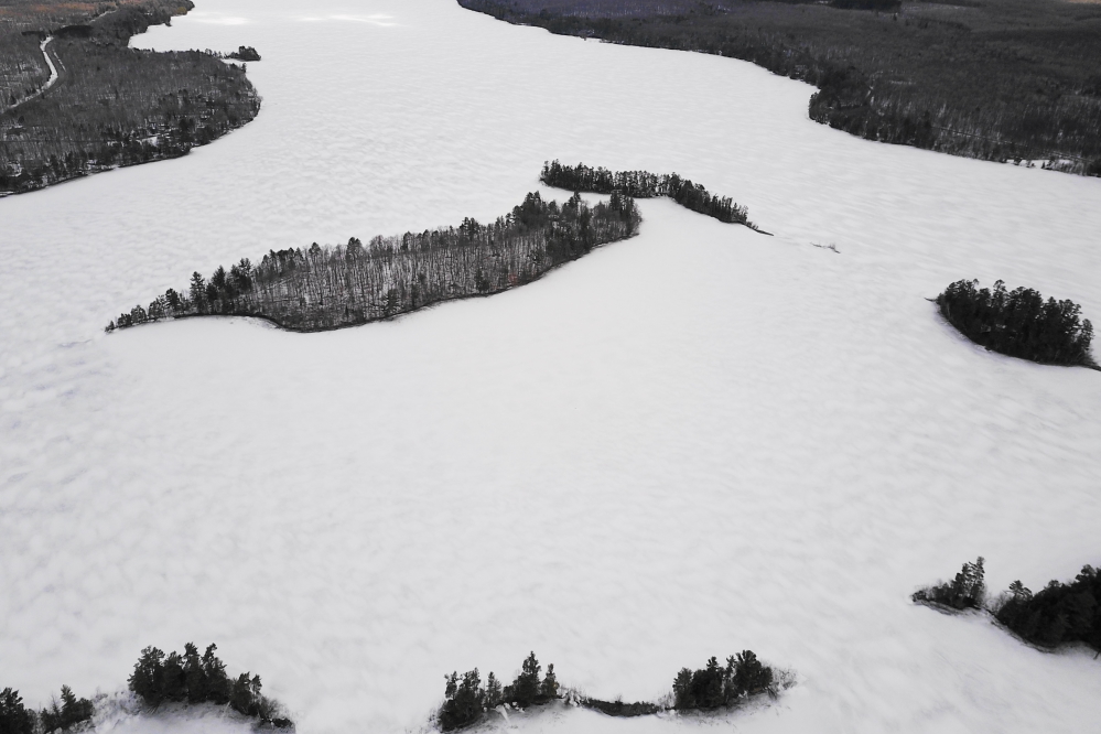 Lake Lucerne usually starts to open up at the South end around the islands.  Every part of Lucerne remained ice locked all week.
