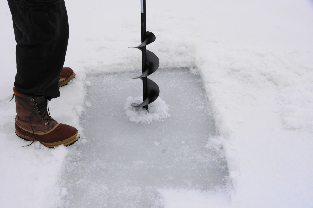 One of our last tasks was to check on the lake ice.