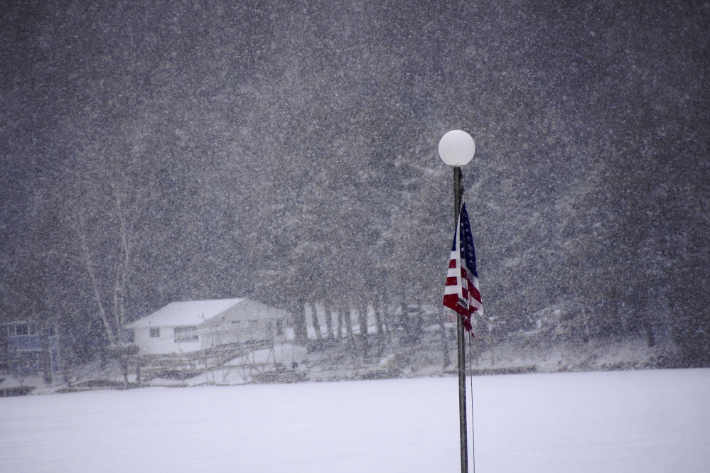 Then it got cold and the lake got a goodly amount of snow.