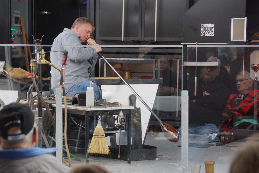 On Sunday we attended a glass blowing demonstration put on by a museum in Wausau.