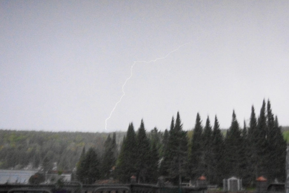 On Wednesday night, it started. The leading edge of the storm came with some spectacular lightning and a goodly amount of wind.