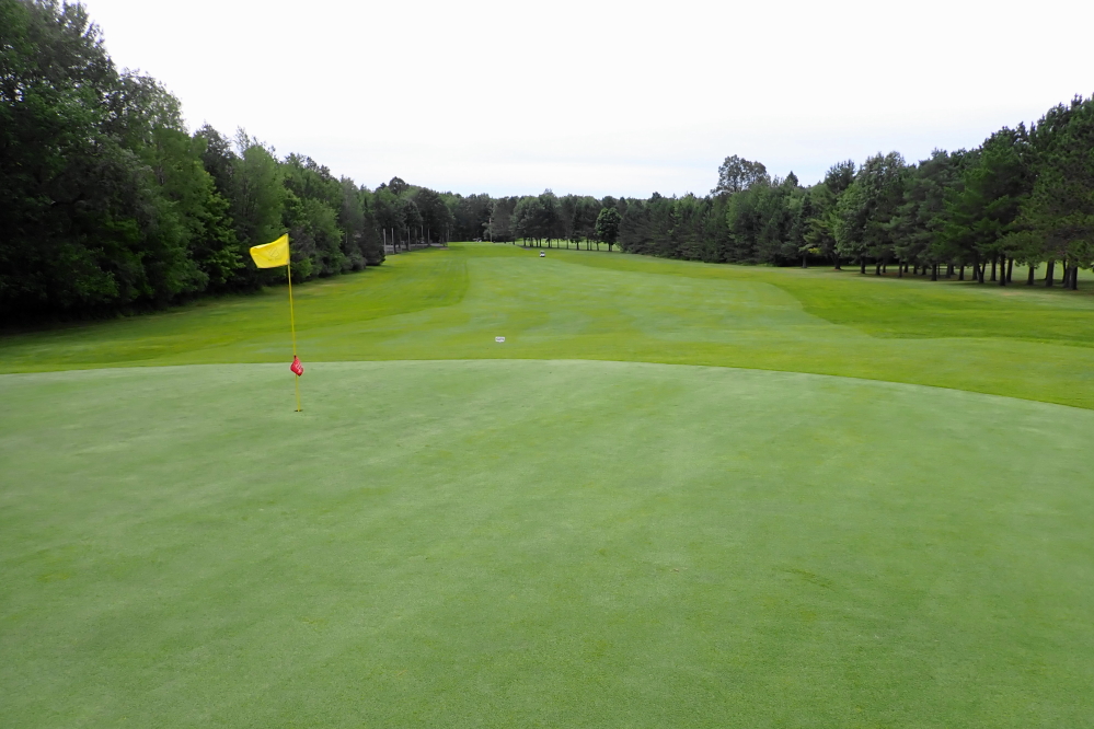 More than one ball was also chipped towards the greens at the NCC course before the week turned all autumnal. The course is in pretty good shape.