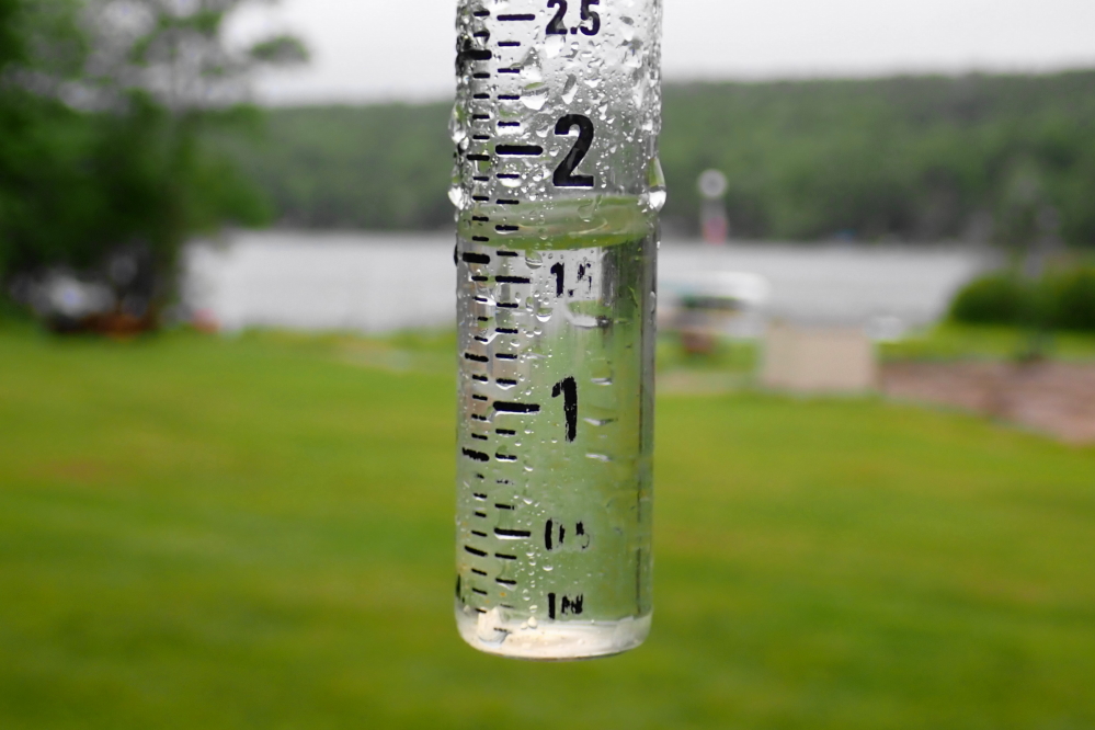 The rain and mist ended on Sunday. The lake ended up over an inch and a half deeper.