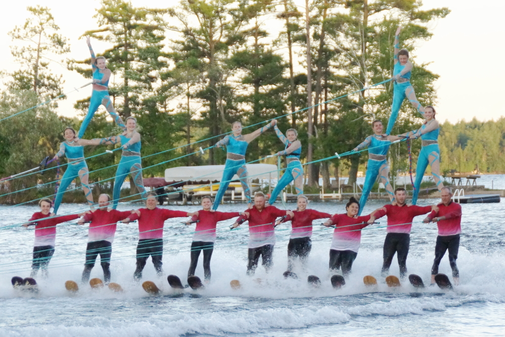 Wednesday's ski show had sun and very rough water.