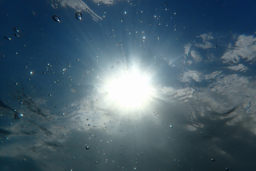 Divers felt that the 74°F lake was a little warmer when the sun was out from behind any clouds.