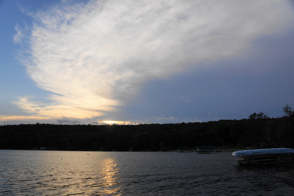 The sunset on Friday was smothered by some incoming weather from the north.