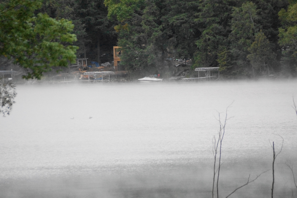 The weather came with an extra package of cold. The 42°F morning air on Sunday had the lake steaming like crazy.