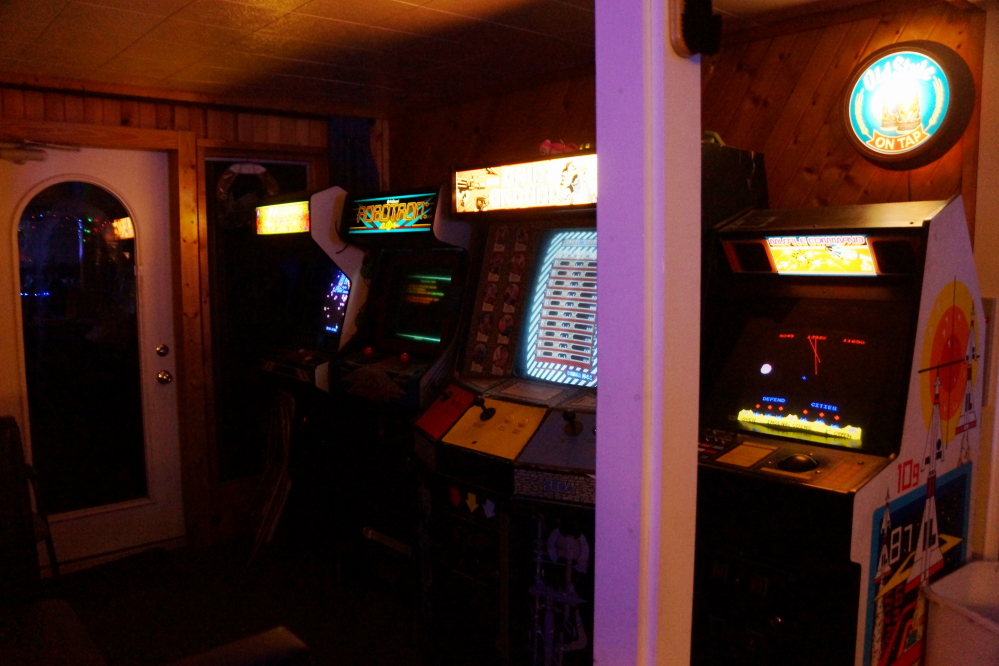 As the party accelerated, even the bar's modest arcade was sparked to life.
