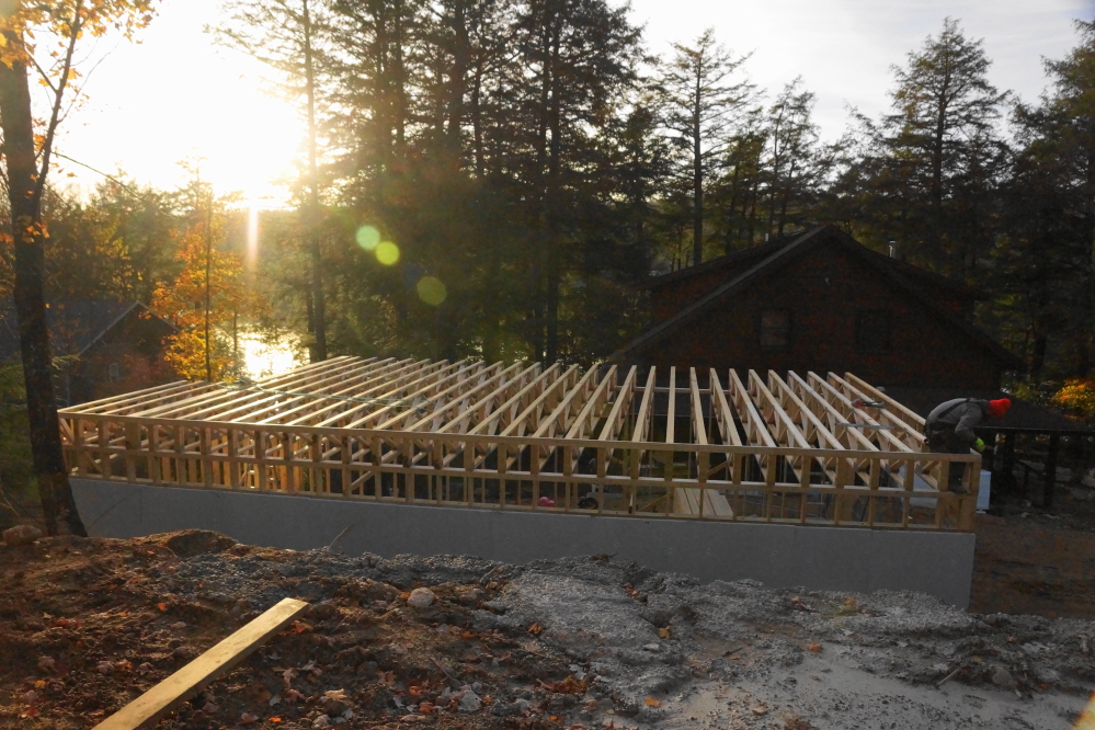 The weather was dry for much of the week. This was particularly enjoyed by those that choose to dabble in the northern Wisconsin art of late season garage construction.