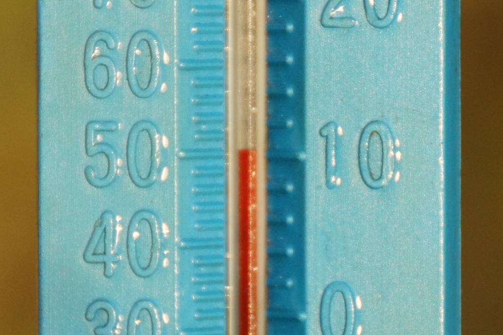 Warmed might be a bit of an exaggeration. In the shallower water in the northeastern corner of the lake the water temperature went from 45°F to 50°F. Nobody swam.