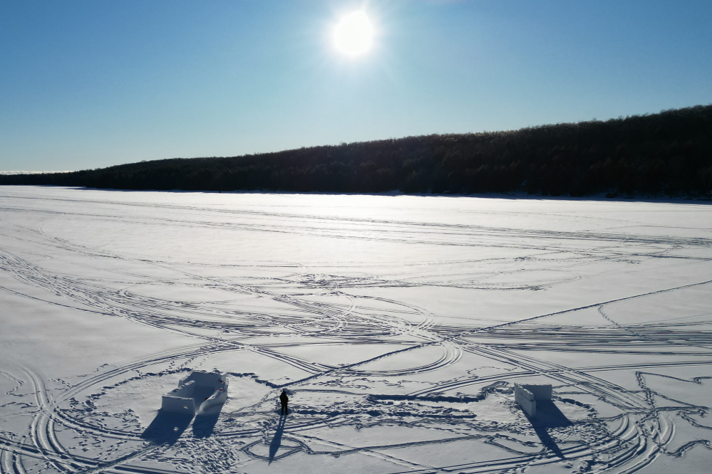 The silver lining of the cold was the reappearance of the sun. Bright sunshine lifts the spirit and makes picking up the sticks from the 32nd Annual Bottle Rocket War more festive