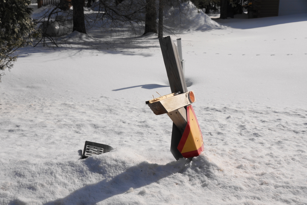 The snow, or more specifically the snow clearing operations, have not been kind to several mailboxes.