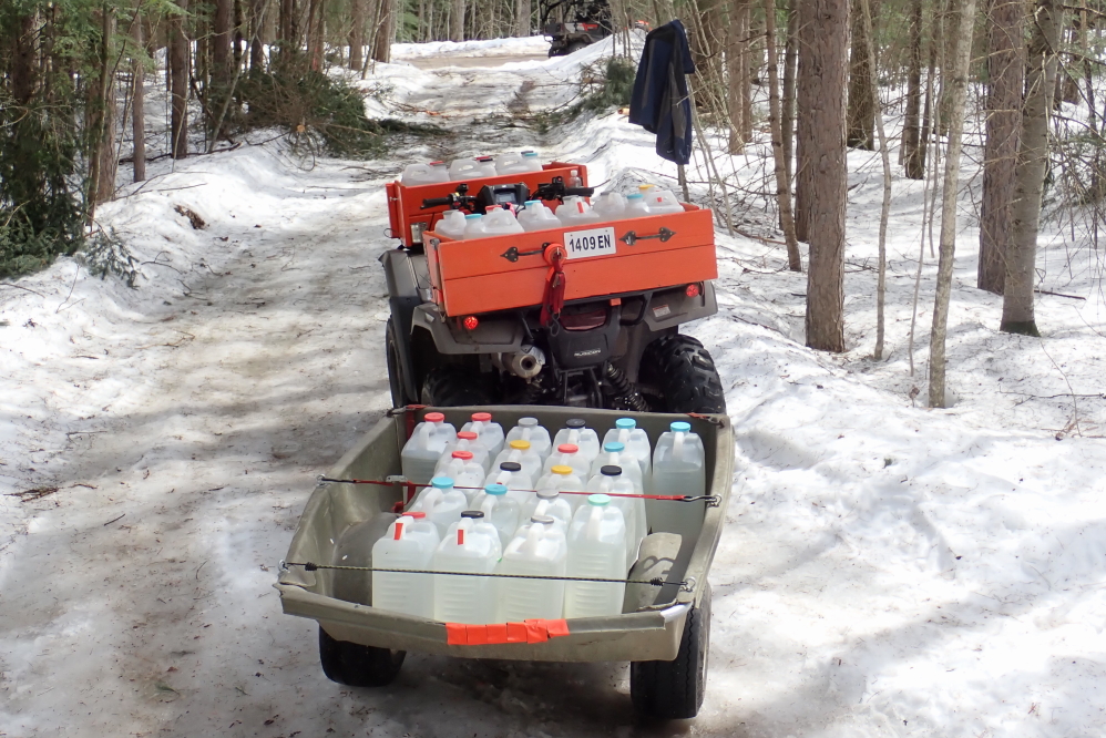Much more sap than expected was hauled from the sugarbush.