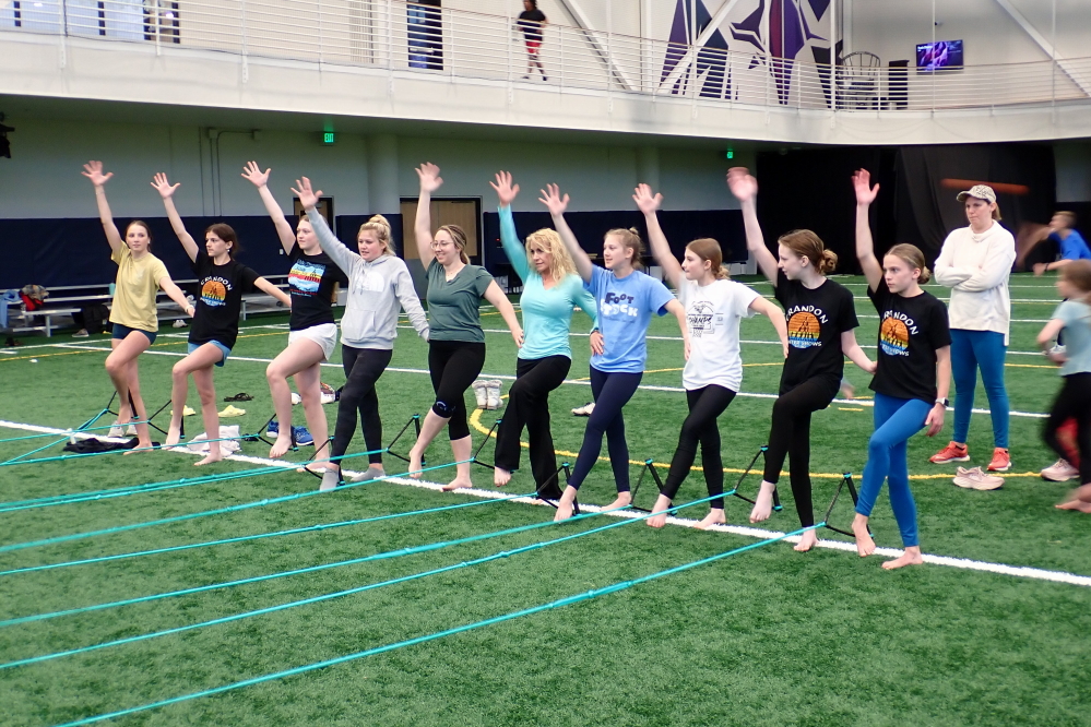 Choreography was learned and practiced.