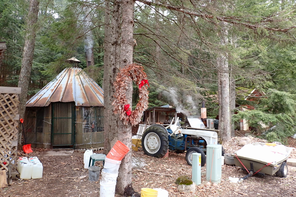 The boiling down of all that sap will end soon. This is not because of lack of supply, but because the trees are getting closer to budding and that gives the syrup an off taste.