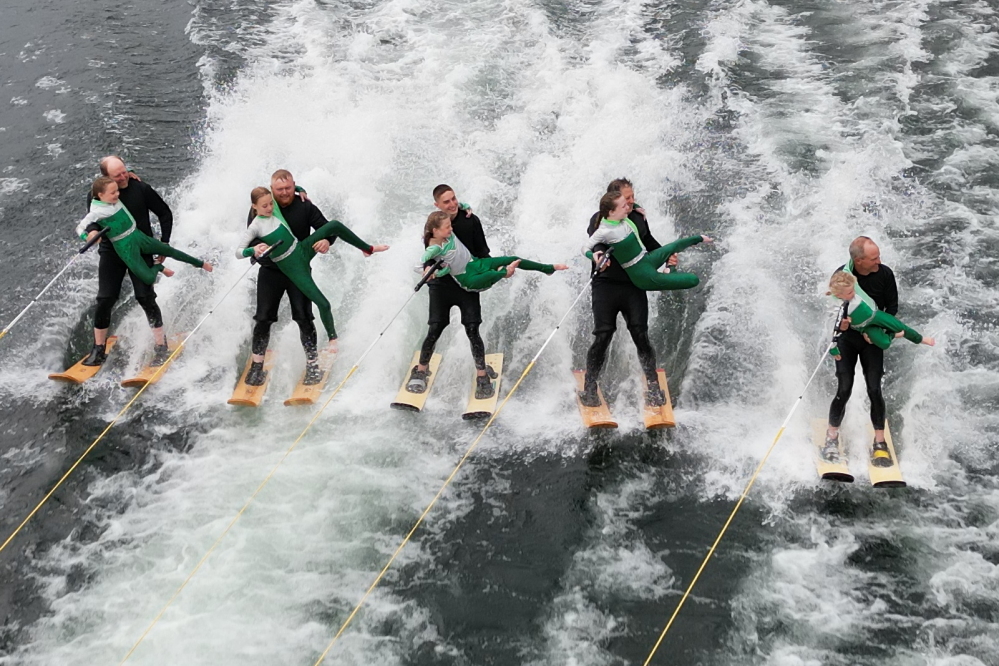 There was a ski show at Waters Edge on Wednesday.