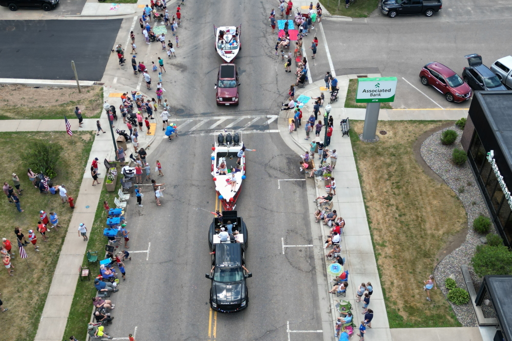 The ski team's float was our favorite.